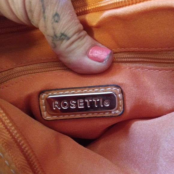 Rosetti Burnt Orange Braided Straps Tote Bag - Picture 6 of 6